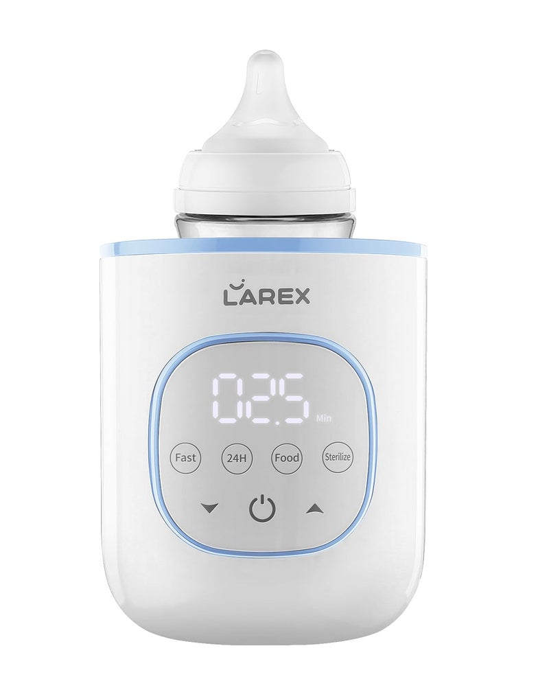 LAREX Bottle Warmer, Fast Baby Bottle Warmer for Breastmilk and Formula, with Timer and Accurate Temp Control, 8-in-1 Baby Milk Warmer BPA Free with Digital Display, Bottle Warmers for All Bottles - Image 1